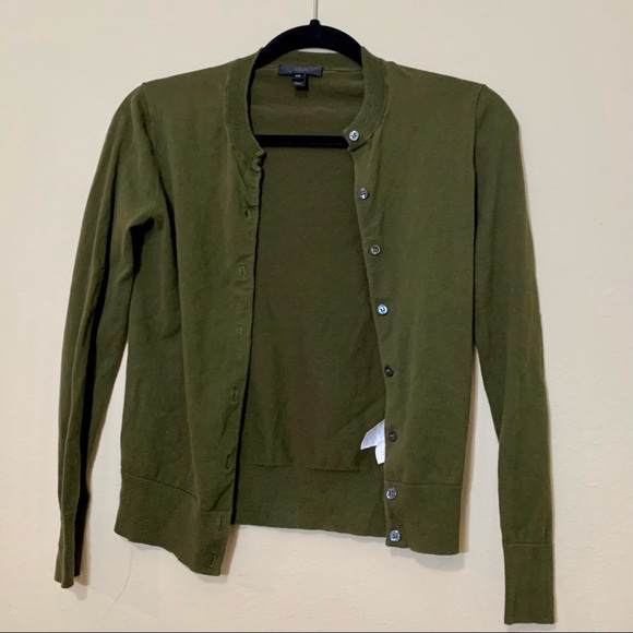 J. Crew Sweaters - Olive Green Button Down Cardigan